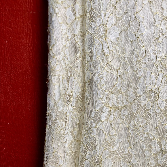 Alice and Olivia gold lace dress mini dress - Picture 4 of 7